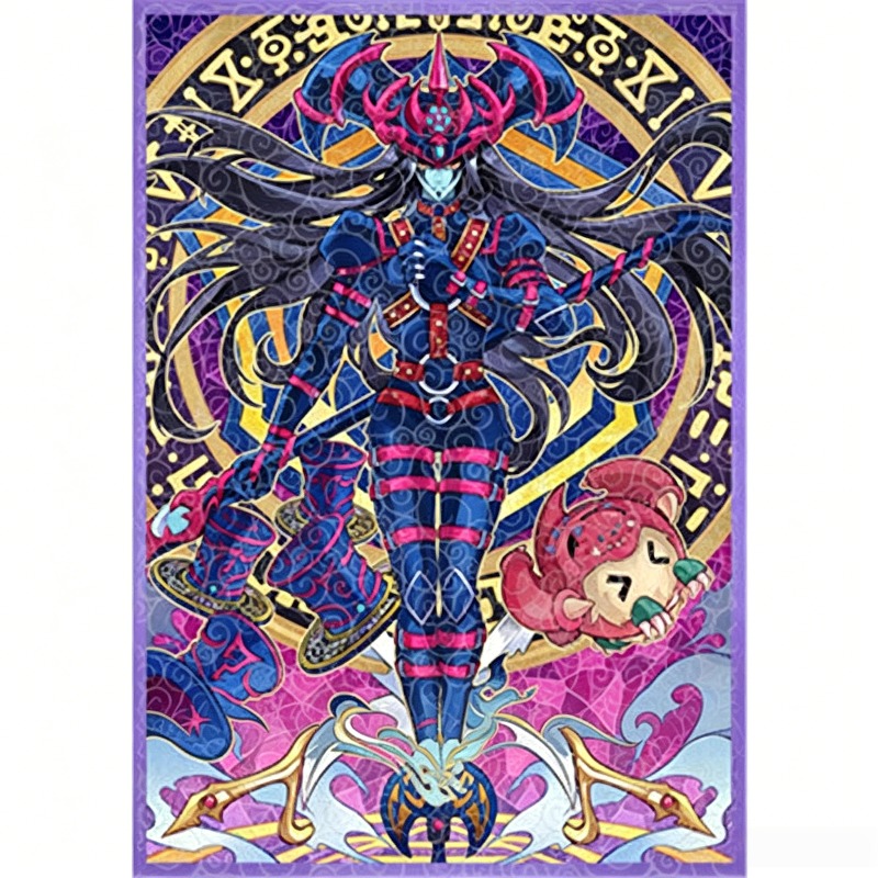 Board Game Dune - 50 ชิ้น/ชุด ยูกิโอ! ซองใส่การ์ดเลเซอร์ลายแก้วสีดำ Magician of